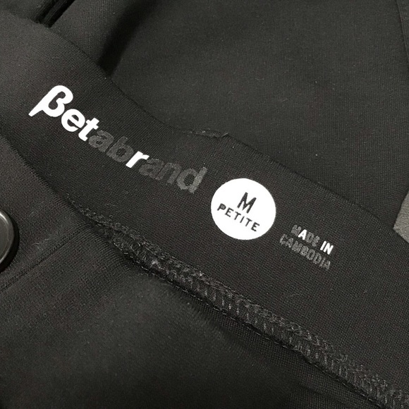 Betabrand Straight-Leg Classic Dress Pant Yoga Pants in Black. - Picture 9 of 9